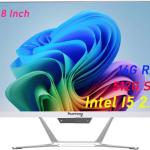 Business All-in-One PC 24" FHD Screen Intel Core 11th Gen I5(2.6GHz UP to 4.4GHz 6Cores 12Threads) DDR4 16GB 512GB SSD Home AIO Pre Built Desktop Computer