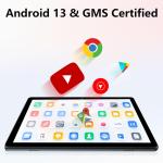 Android Tablet, 10.1 inch Android 13 Tablets 6GB RAM 64GB ROM 1TB Expand, 1280x800 IPS HD Touchscreen,6000mAh Battery, Bluetooth, Dual Camera, GMS, WiFi (Black)