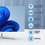 All-in-One Desktop Computer 24" FHD, N5095 8GB RAM, 512GB SSD, Quad-Core, Wired Keyboard & Mouse, RGB Speaker, White (N5095/8G/512G)