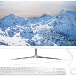 24" FHD All-in-One Desktop Computer, N5095 8GB RAM, 512GB SSD, Quad-Core, Wired Keyboard & Mouse, RGB Speaker, White (N5095/8G/512G)