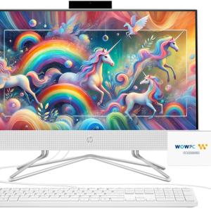HP 22 inch All-in-One Desktop PC • 2024 Latest Model • Microsoft Office Trial ,FHD Display,32GB RAM ,1TB Storage (512GB SSD + 512GB External HD) ,Intel Celeron CPU, w/WOWPC Bundle ,Win 11 Pro