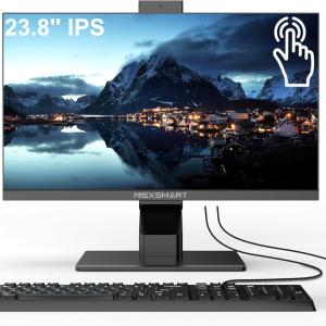 PC All-in-One Desktop Computer Touch Screen Core i7 (Up to 3.8GHz) 8GB RAM 512 SSD with Pop-up Webcam Support Dual-Band WiFi & Bluetooth 4.2,Wired Keyboard & Mouse All-in-One PC