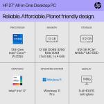 HP 22 inch All-in-One Desktop PC,  2024 Latest Model, Microsoft Office Trial , FHD Display