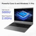 HP 15 inch Laptop, FHD Display, Intel Core i3-1215U, 8 GB RAM, 128 GB SSD, Intel UHD Graphics, Windows 11 Home in S Mode, 15-dy5599nr (2023),Grey