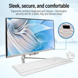 Full HD All-in-One Desktop Computer - Intel 13th Gen - Windows 11, 8GB RAM, 256GB SSD, Dual-Band WiFi, HDMI, USB 3.0, FHD IPS Display - AIO PC with Wireless Keyboard, Mouse, 2MP Camera